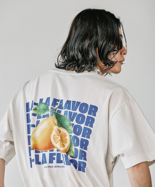 BAYFLOW(ベイフロー)の「FRUITS半袖Tシャツ(Tシャツ/カットソー・メンズ・オフホワイト/チャコールグレー/ブラウン/ピンク・MEDIUM/LARGE)」の14枚目の写真