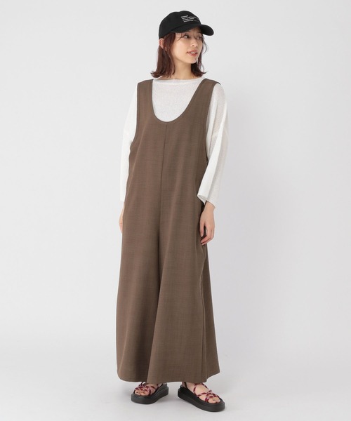 ミースロエ　Uネックオールインワン　新品 Amazon | [ミースロエ] Uネックハーフパンツオールインワン