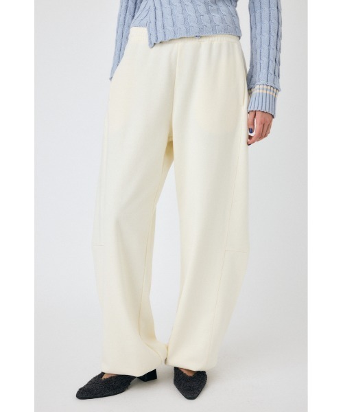 MOUSSY（マウジー）の「CURVE LINE スウェットパンツ（スウェットパンツ・レディース・杢グレー/ブラック/オフホワイト・1/2）」の2枚目の写真