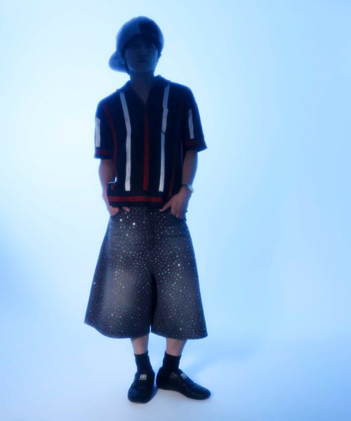 【a2o】クリスタルストーンデニムショーツ a2o】クリスタルストーンデニムショーツ（デニムパンツ）｜a2o