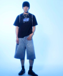 a2o（エーツーオー）の「【a2o】クリスタルストーンデニムショーツ（デニムパンツ）」