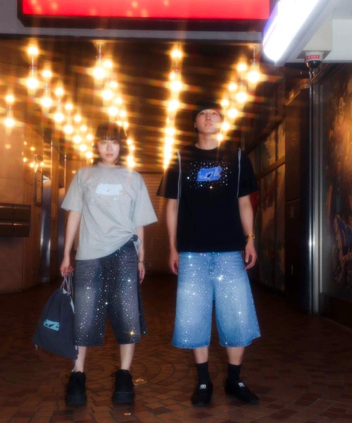 a2o】クリスタルストーンデニムショーツ（デニムパンツ）｜a2o