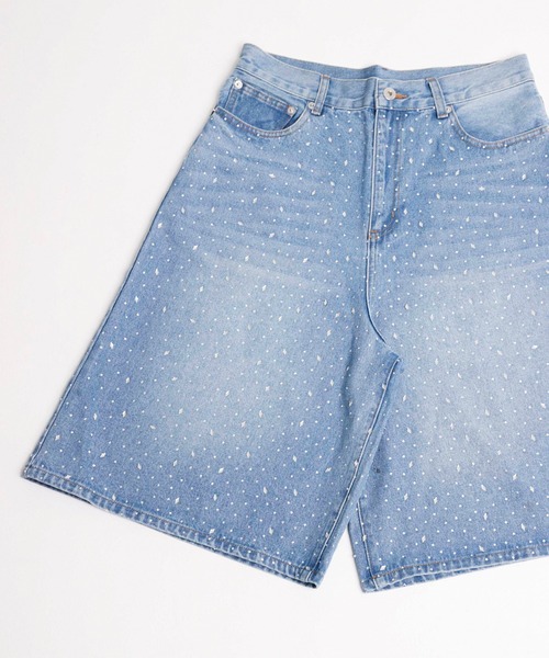 【a2o】クリスタルストーンデニムショーツ a2o】クリスタルストーンデニムショーツ（デニムパンツ）｜a2o