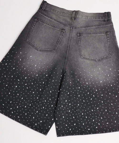 【a2o】クリスタルストーンデニムショーツ a2o】クリスタルストーンデニムショーツ（デニムパンツ）｜a2o