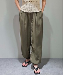 オリーブグリーン サルエルパンツ kOhAKU変形ドレープサルエルパンツ [品番：MITW0015209