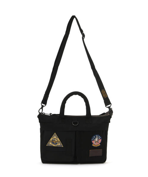 AVIREX(アヴィレックス)の「MINI HELMET BAG 'TOP GUN' / ミニヘルメットバッグ トップガン(トートバッグ・レディース・ブラック/オリーブ系・F)」の5枚目の写真