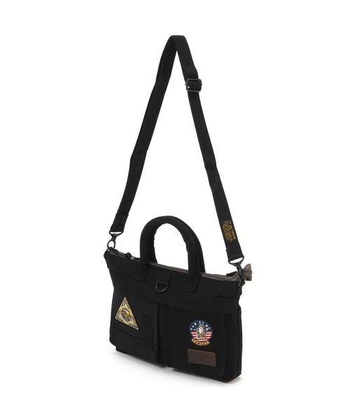 AVIREX(アヴィレックス)の「MINI HELMET BAG 'TOP GUN' / ミニヘルメットバッグ トップガン(トートバッグ・レディース・ブラック/オリーブ系・F)」の6枚目の写真