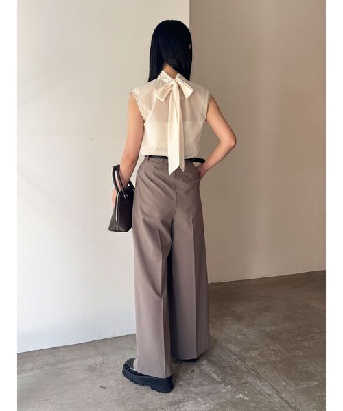 LAGUNAMOON（ラグナムーン）の「2WAYメッシュボウタイブラウス（シャツ/ブラウス・レディース・ブラック/アイボリー・FREE）」の20枚目の写真