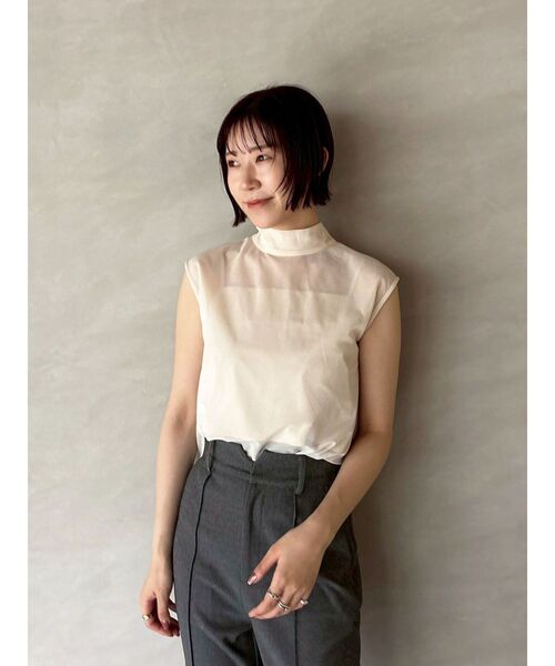 LAGUNAMOON（ラグナムーン）の「2WAYメッシュボウタイブラウス（シャツ/ブラウス・レディース・ブラック/アイボリー・FREE）」の19枚目の写真