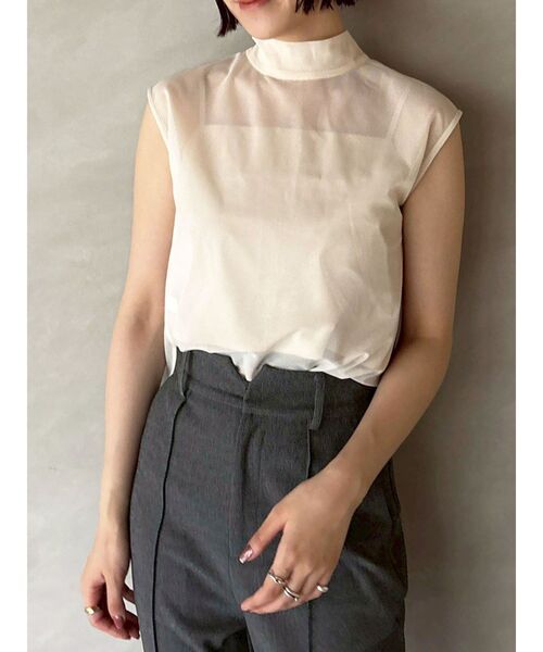 LAGUNAMOON（ラグナムーン）の「2WAYメッシュボウタイブラウス（シャツ/ブラウス・レディース・ブラック/アイボリー・FREE）」の18枚目の写真