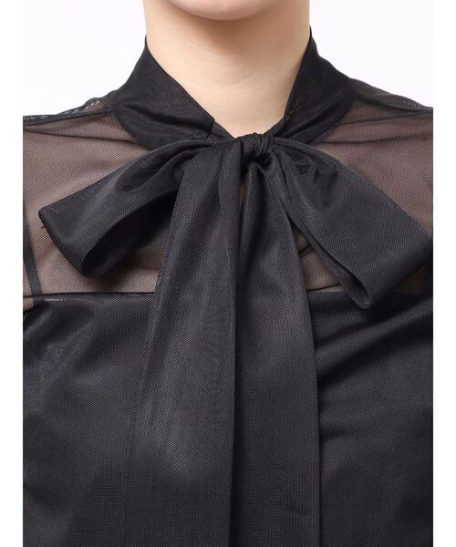 LAGUNAMOON（ラグナムーン）の「2WAYメッシュボウタイブラウス（シャツ/ブラウス・レディース・ブラック/アイボリー・FREE）」の13枚目の写真