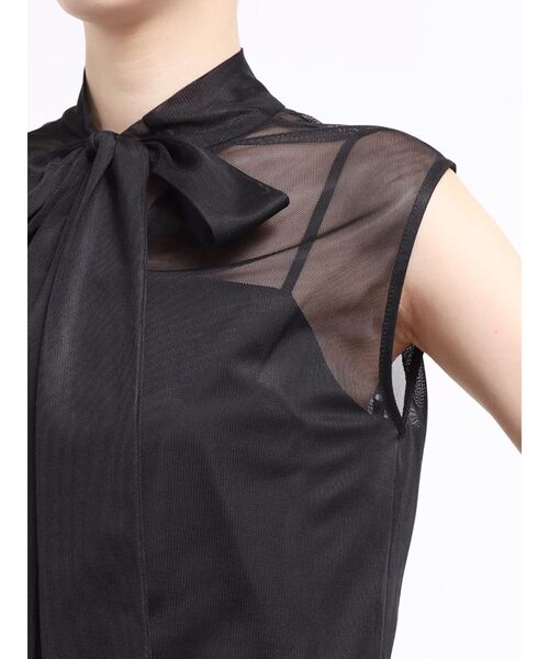 LAGUNAMOON（ラグナムーン）の「2WAYメッシュボウタイブラウス（シャツ/ブラウス・レディース・ブラック/アイボリー・FREE）」の12枚目の写真