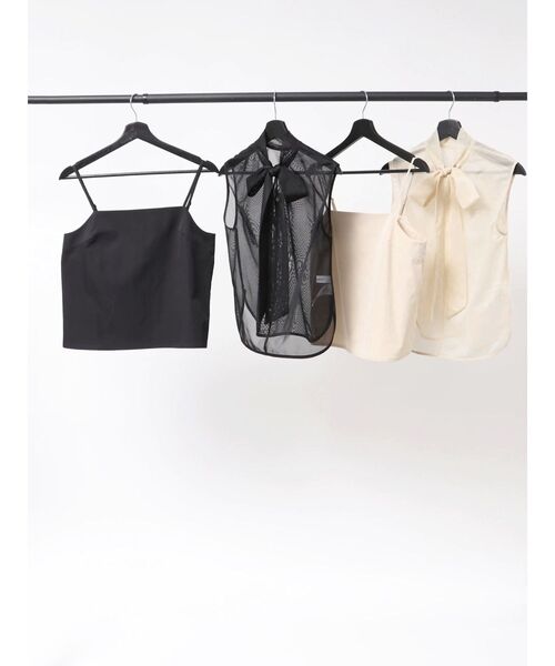 LAGUNAMOON（ラグナムーン）の「2WAYメッシュボウタイブラウス（シャツ/ブラウス・レディース・ブラック/アイボリー・FREE）」の9枚目の写真