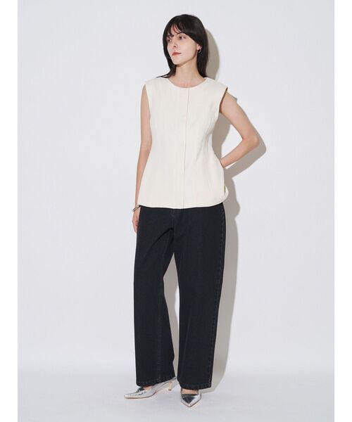 ELENDEEK(エレンディーク)の「フォルムジレ(ベスト・レディース・アイボリー/ブラウン・FREE)」の10枚目の写真