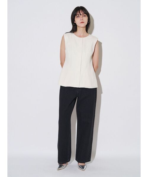 ELENDEEK(エレンディーク)の「フォルムジレ(ベスト・レディース・アイボリー/ブラウン・FREE)」の11枚目の写真