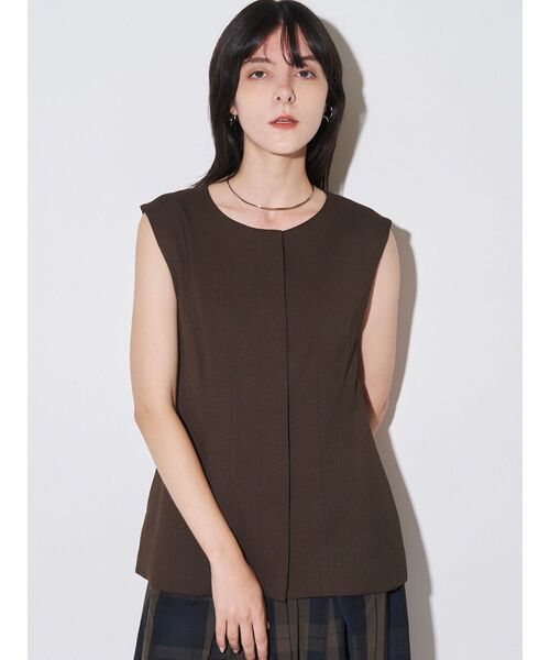 ELENDEEK(エレンディーク)の「フォルムジレ(ベスト・レディース・アイボリー/ブラウン・FREE)」の8枚目の写真
