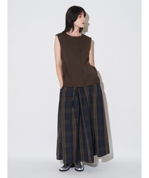 ELENDEEK(エレンディーク)の「フォルムジレ(ベスト・レディース・アイボリー/ブラウン・FREE)」の15枚目の写真