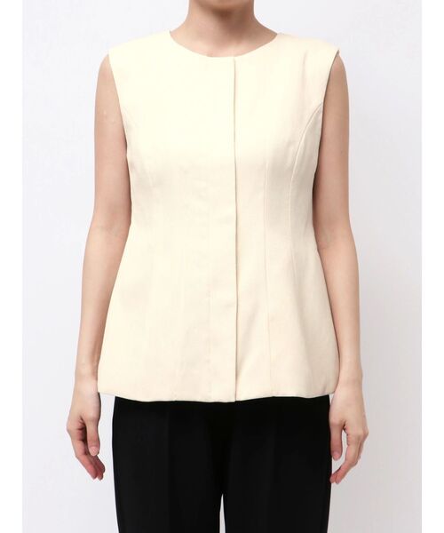 ELENDEEK(エレンディーク)の「フォルムジレ(ベスト・レディース・アイボリー/ブラウン・FREE)」の21枚目の写真