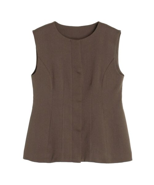 ELENDEEK(エレンディーク)の「フォルムジレ(ベスト・レディース・アイボリー/ブラウン・FREE)」の19枚目の写真
