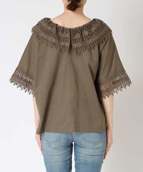 Three Four Time（ｽﾘｰﾌｫｰﾀｲﾑ）の「レースカラーブラウス（シャツ/ブラウス・レディース・ブラック/ホワイト/ブラウン・FREE）」の13枚目の写真