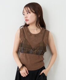 FRAY I.D ブラウン タンクトップ FRAY I.D｜フレイ アイディーのタンクトップ通販 - ZOZOTOWN