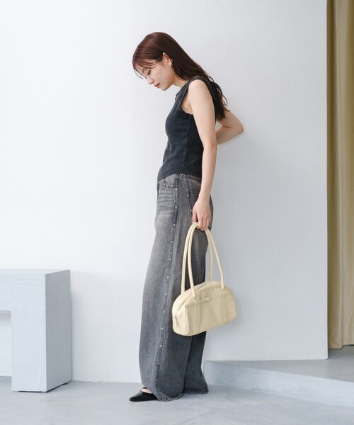 Kastane(カスタネ)の「【新色追加/カップ取り外し可】ピグメントカップ付きタンク(タンクトップ・レディース・ホワイト/ブラック/ブルー/ブラウン・FREE)」の16枚目の写真