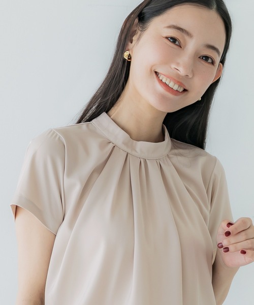 coca(coca)(コカ)の「【WEB限定セール】フロントタックブラウス(シャツ/ブラウス・レディース・ライトベージュ/ホワイト・S/M/L)」の15枚目の写真