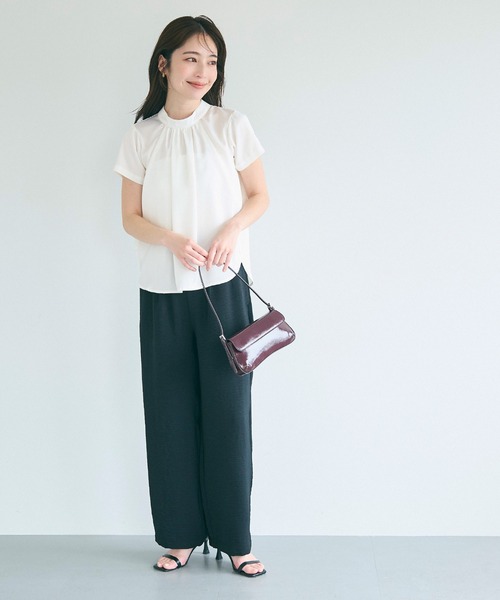 coca(coca)(コカ)の「【WEB限定セール】フロントタックブラウス(シャツ/ブラウス・レディース・ライトベージュ/ホワイト・S/M/L)」の4枚目の写真