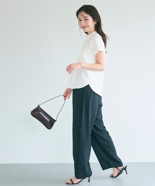 coca(coca)(コカ)の「【WEB限定セール】フロントタックブラウス(シャツ/ブラウス・レディース・ライトベージュ/ホワイト・S/M/L)」の7枚目の写真