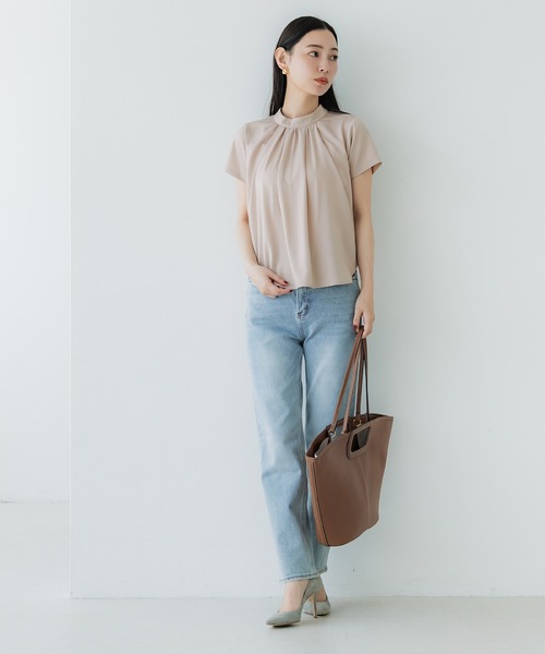 coca(coca)(コカ)の「【WEB限定セール】フロントタックブラウス(シャツ/ブラウス・レディース・ライトベージュ/ホワイト・S/M/L)」の10枚目の写真