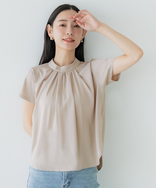 coca(coca)(コカ)の「【WEB限定セール】フロントタックブラウス(シャツ/ブラウス・レディース・ライトベージュ/ホワイト・S/M/L)」の13枚目の写真