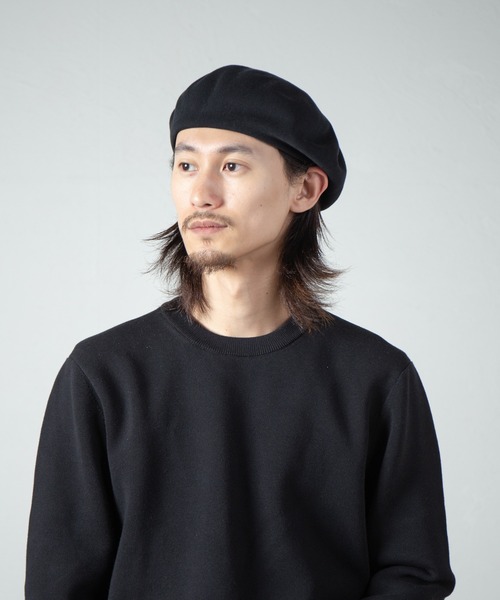 RACAL(ラカル)の「Organic Cotton Thermo Knit Beret / オーガニックコットンサーモニットベレー(ハンチング/ベレー帽・メンズ・ブラック/グレー/ネイビー・LARGE/MEDIUM)」の2枚目の写真