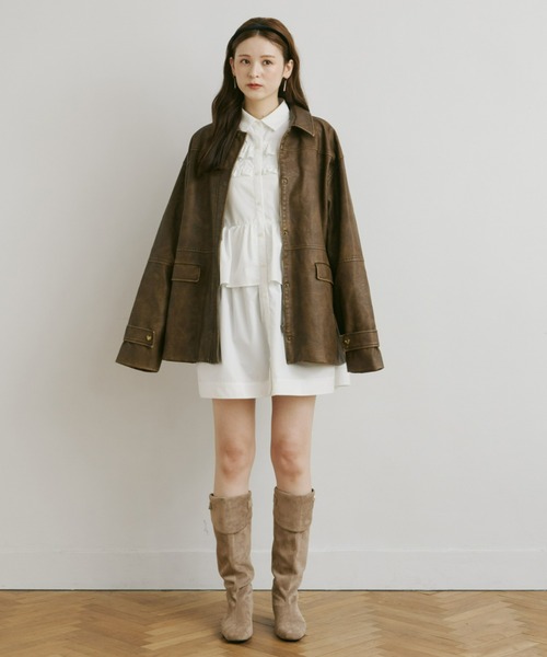 Olu.（オルドット）の「スエードウエスタンブーツ（ブーツ・レディース・ベージュ・39/35/37）」の3枚目の写真