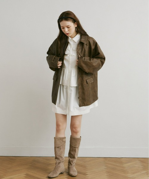 Olu.（オルドット）の「スエードウエスタンブーツ（ブーツ・レディース・ベージュ・39/35/37）」の5枚目の写真