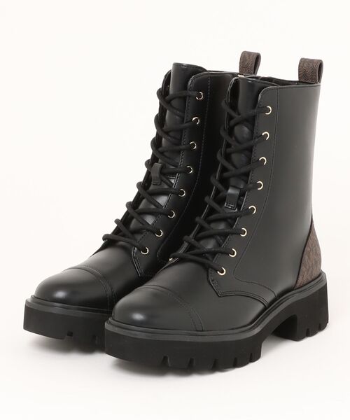 MICHAEL KORS(マイケルコース)の「FLAT WEISS COMBAT BOOTIE ブーティ(ブーツ・レディース・ブラック系その他・5.5/6/6.5/7/7.5/8)」の1枚目の写真