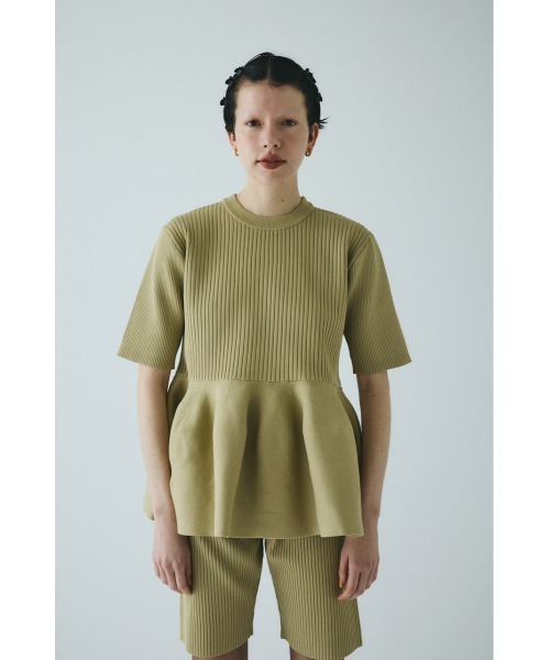 HeRIN.CYE(ヘリンドットサイ)の「Flare hem knit tops フレアヘムニットトップス(ニット/セーター・レディース・ブラック/レッド/ベージュ・FREE)」の3枚目の写真