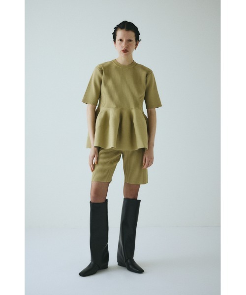 HeRIN.CYE(ヘリンドットサイ)の「Flare hem knit tops フレアヘムニットトップス(ニット/セーター・レディース・ブラック/レッド/ベージュ・FREE)」の4枚目の写真