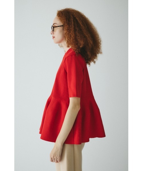 HeRIN.CYE(ヘリンドットサイ)の「Flare hem knit tops フレアヘムニットトップス(ニット/セーター・レディース・ブラック/レッド/ベージュ・FREE)」の19枚目の写真