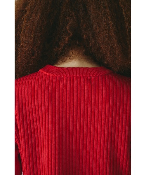 HeRIN.CYE(ヘリンドットサイ)の「Flare hem knit tops フレアヘムニットトップス(ニット/セーター・レディース・ブラック/レッド/ベージュ・FREE)」の22枚目の写真