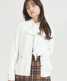 WEB限定 金ボタンニットジャケット