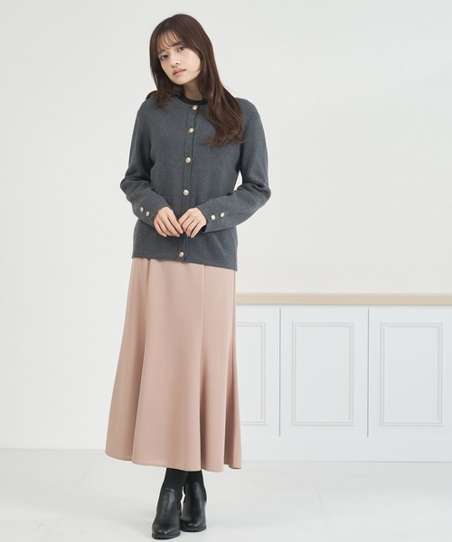 MISCH MASCH（ミッシュマッシュ）の「WEB限定 金ボタンニットジャケット（カーディガン/ボレロ・レディース・グレー/ベージュ/ホワイト・ﾌﾘ-）」の16枚目の写真