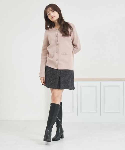 MISCH MASCH（ミッシュマッシュ）の「WEB限定 金ボタンニットジャケット（カーディガン/ボレロ・レディース・グレー/ベージュ/ホワイト・ﾌﾘ-）」の18枚目の写真