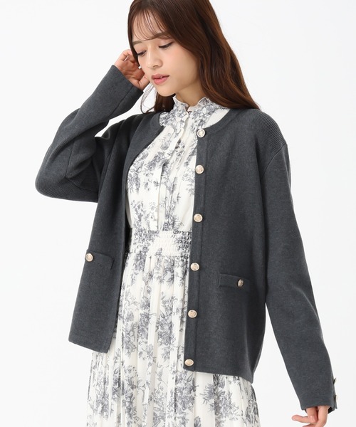 セール】WEB限定 2025秋冬新作 金ボタンニットジャケット