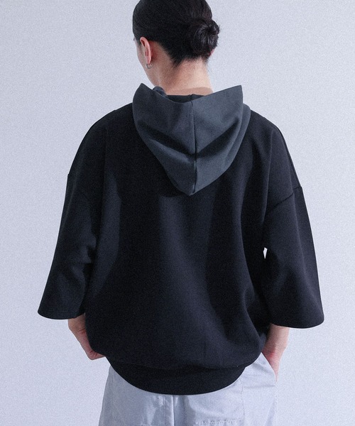 MDR(エムディアール)の「配色スタンドフーディー(パーカー・メンズ・ブラック/カーキ・L/M)」の20枚目の写真