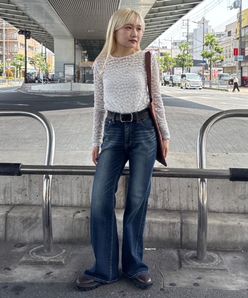 新品未使用　RODEO CROWNS　脚長効果フレアーデニムパンツ Beautiful フレアデニム（デニムパンツ）｜RODEO CROWNS WIDE