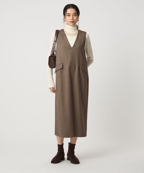 ホームスパン ジャンパースカート ストレッチ（ジャンパースカート