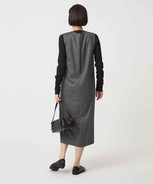 新品未使用【nagonstans】ジャンパースカート M グレー nagonstans layered jumper-skirt ダンボール 【公式通販】
