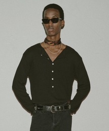 Jieda（ジエダ）の「VINTAGE LIGHT RIB HENRY NECK L/S（Tシャツ/カットソー）」