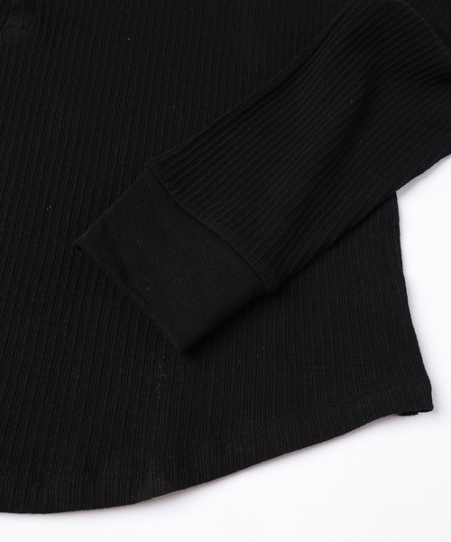 Jieda（ジエダ）の「VINTAGE LIGHT RIB HENRY NECK L/S（Tシャツ/カットソー・メンズ・オフホワイト/グレー/ブラック・1/2）」の21枚目の写真