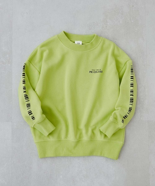 devirock（デビロック）の「デビラボ BIGシルエット プリント トレーナー（スウェット・キッズ・ピンク系1/ブルー系1/ブラック系3/ベージュ系2/グレー系1/ブラック系1/パープル系1/グリーン系1/ベージュ系1/ブラック系2/ブラック系4/レッド系1/グレー系2/グレー系3・90cm/100cm/110cm/120cm/130cm/140cm/150cm/160cm）」の11枚目の写真